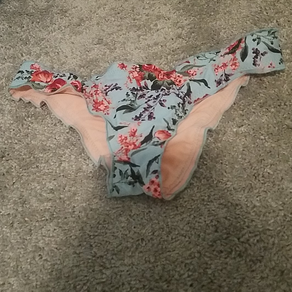 Mossimo baby blue floral bikini bottom